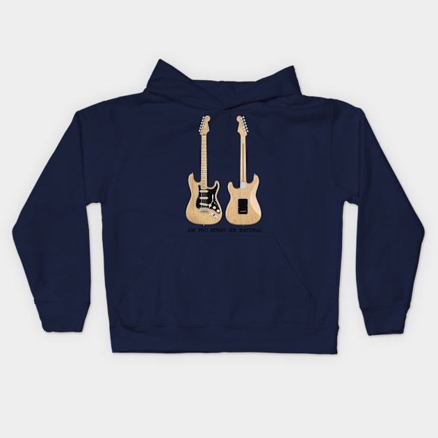 AM PRO STRAT MN NATURAL Kids Hoodie by w.d.roswell